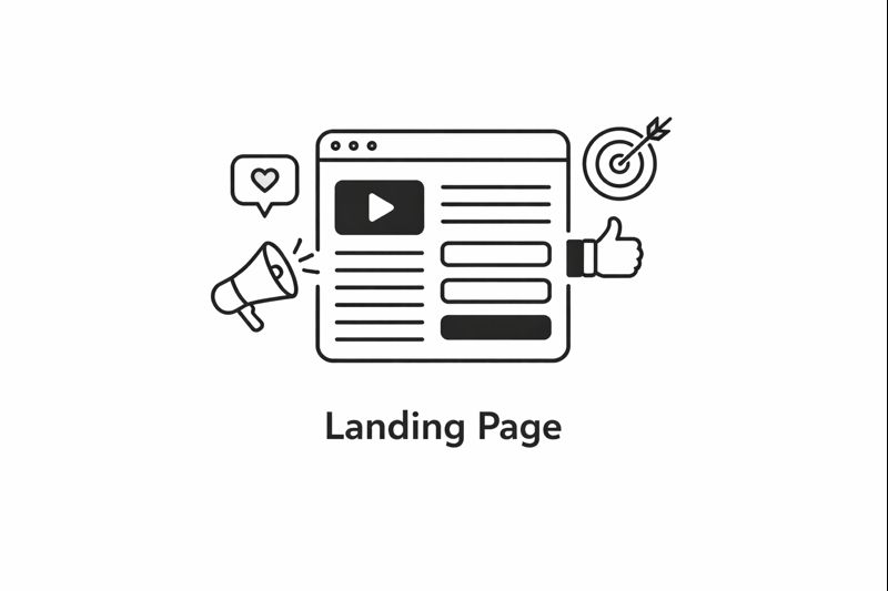 Landing Page Website + Hosting + Domain